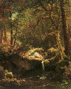 Bierstadt, Albert The Mountain Brook oil painting on canvas